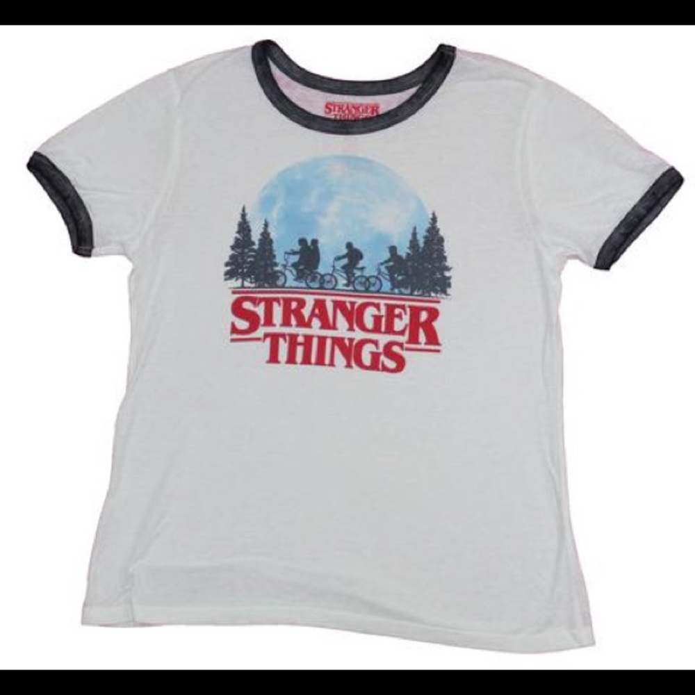 🌺 Stranger Things Netflix Juniors Ringer Tee